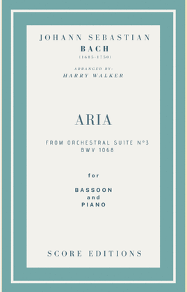 Book cover for Bach Air from Suite No.3 (for Bassoon and Piano)