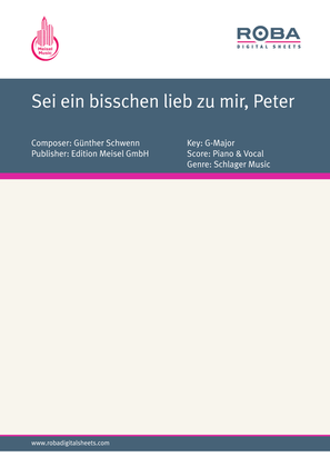 Book cover for Sei ein bisschen lieb zu mir, Peter