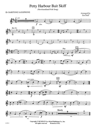 Petty Harbour Bait Skiff: E-flat Baritone Saxophone