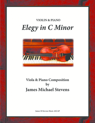 Book cover for Elegy in C Minor - Reflective Violin & Piano