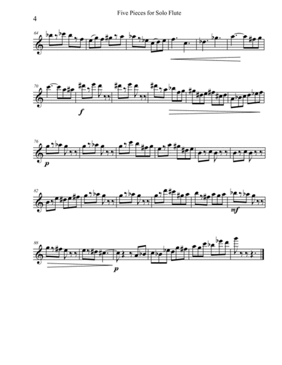 Five Pieces for Solo Flute