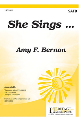 Book cover for She Sings...