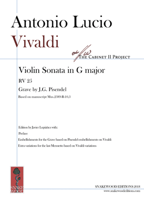 Book cover for Vivaldi – Sonata in G major "per Pisendel" RV 25