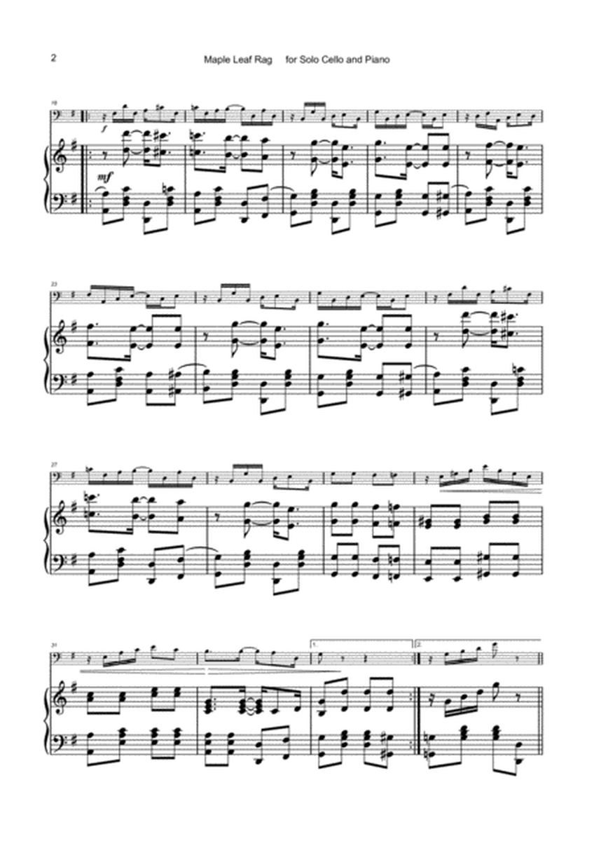 Maple Leaf Rag, by Scott Joplin, for Cello and Piano