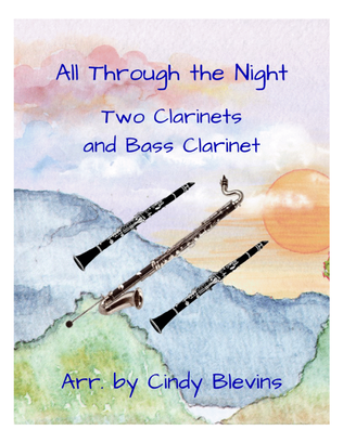 Book cover for All Through the Night, for Two Clarinets and Bass Clarinet