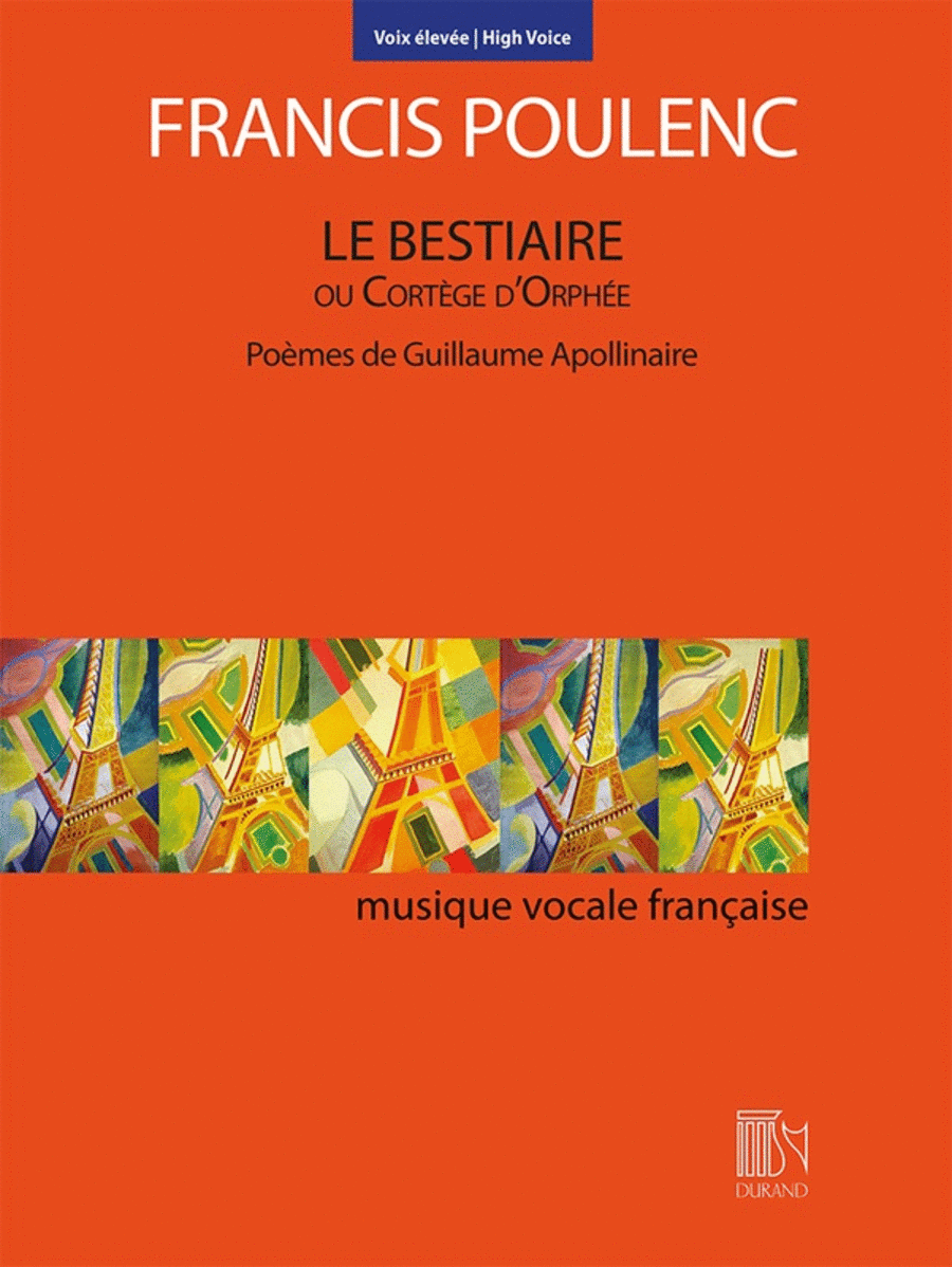 Poulenc - Le Bestiaire Ou Cortege D'Orphee High Voice