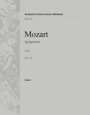 Book cover for Symphony [No. 13] in F major K. 112