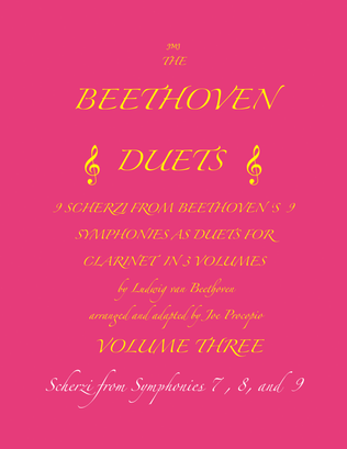 Book cover for The Beethoven Duets For Clarinet Volume 3 Scherzi 7, 8 and 9