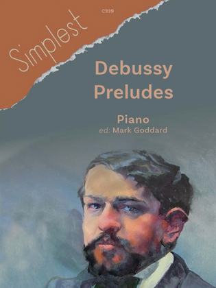 Book cover for Simplest Debussy Preludes. Piano