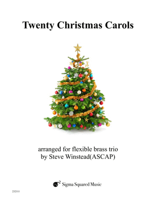 Book cover for Twenty Christmas Carols for Flexible Brass Trio