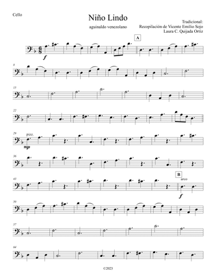 Niño Lindo. AGUINALDO VENEZOLANO. String orchestra, easy-intermediate. SCORE & PARTS.