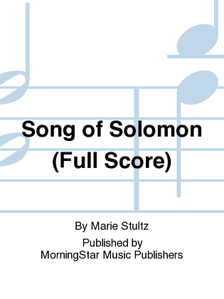 Book cover for Song of Solomon (Full Score)