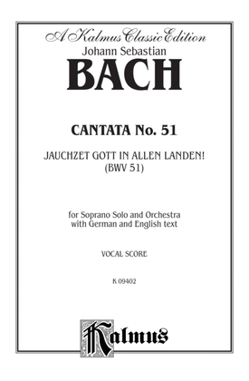 Book cover for Bach: Soprano Solo, Cantata No. 51, Jauchzet Gott in Allen Landen(German)