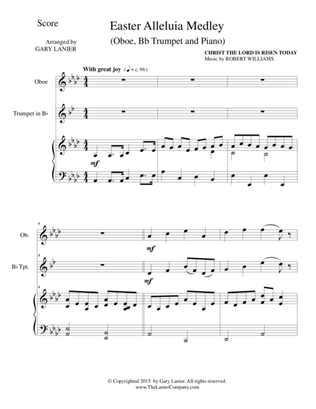 Book cover for EASTER ALLELUIA MEDLEY (Trio – Oboe, Bb Trumpet/Piano) Score and Parts