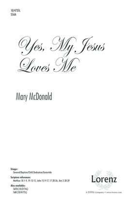 Book cover for Yes, My Jesus Loves Me