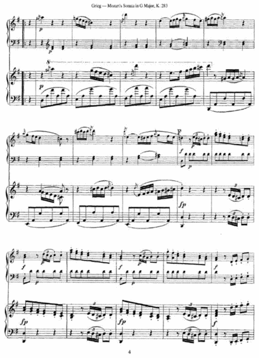 Grieg - Mozart's Sonata in G Major, K. 283