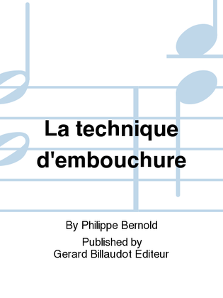 Book cover for La technique d’embouchure