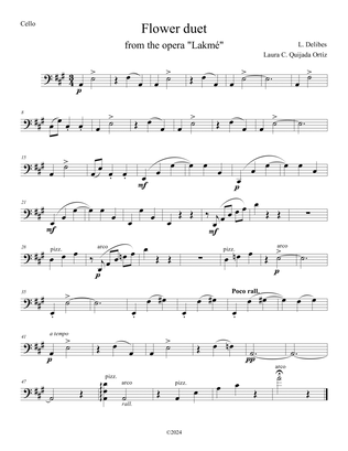 Flower duet, from Lakmé. String orchestra, intermediate. Score & parts.