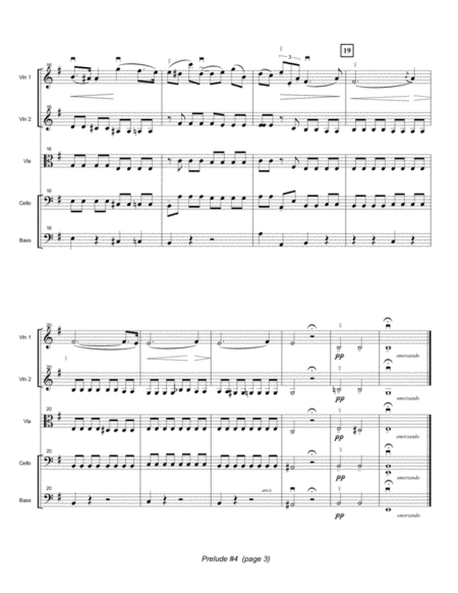 PRELUDE #4 IN E MINOR - Frederic Chopin - arranged for string orchestra (score, parts, and license) image number null