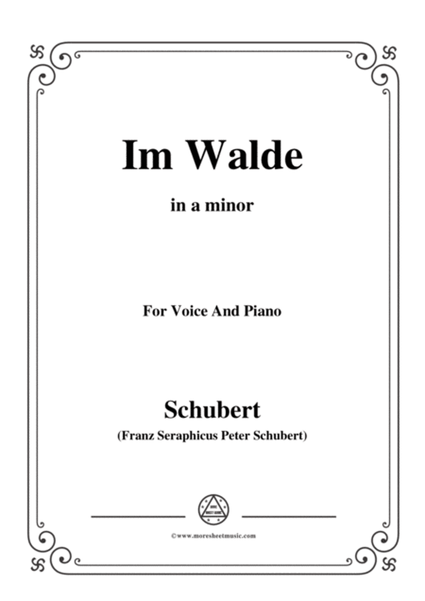 Schubert-Im Walde,Op.93 No.1,in a minor,for Voice&Piano image number null