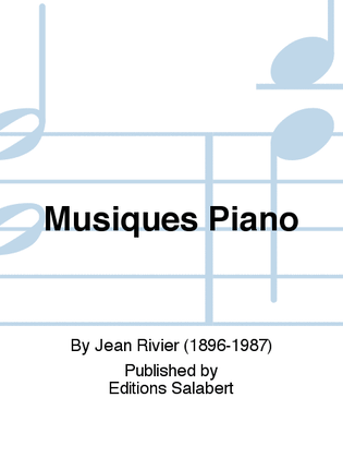 Book cover for Musiques Piano