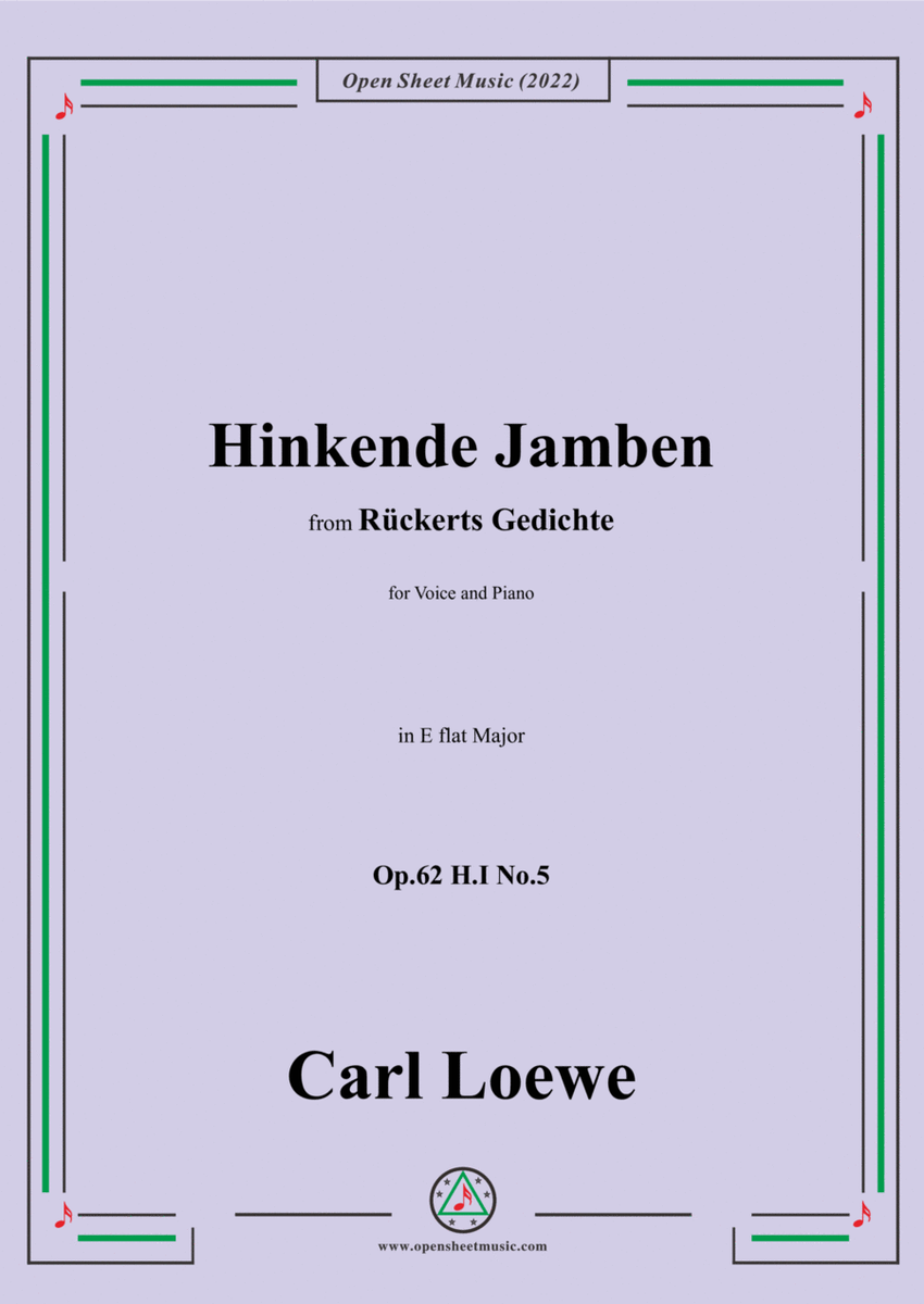 Loewe-Hinkende Jamben,in E flat Major,Op.62 H.I No.5