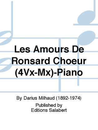 Book cover for Les Amours De Ronsard Choeur (4Vx-Mx)-Piano