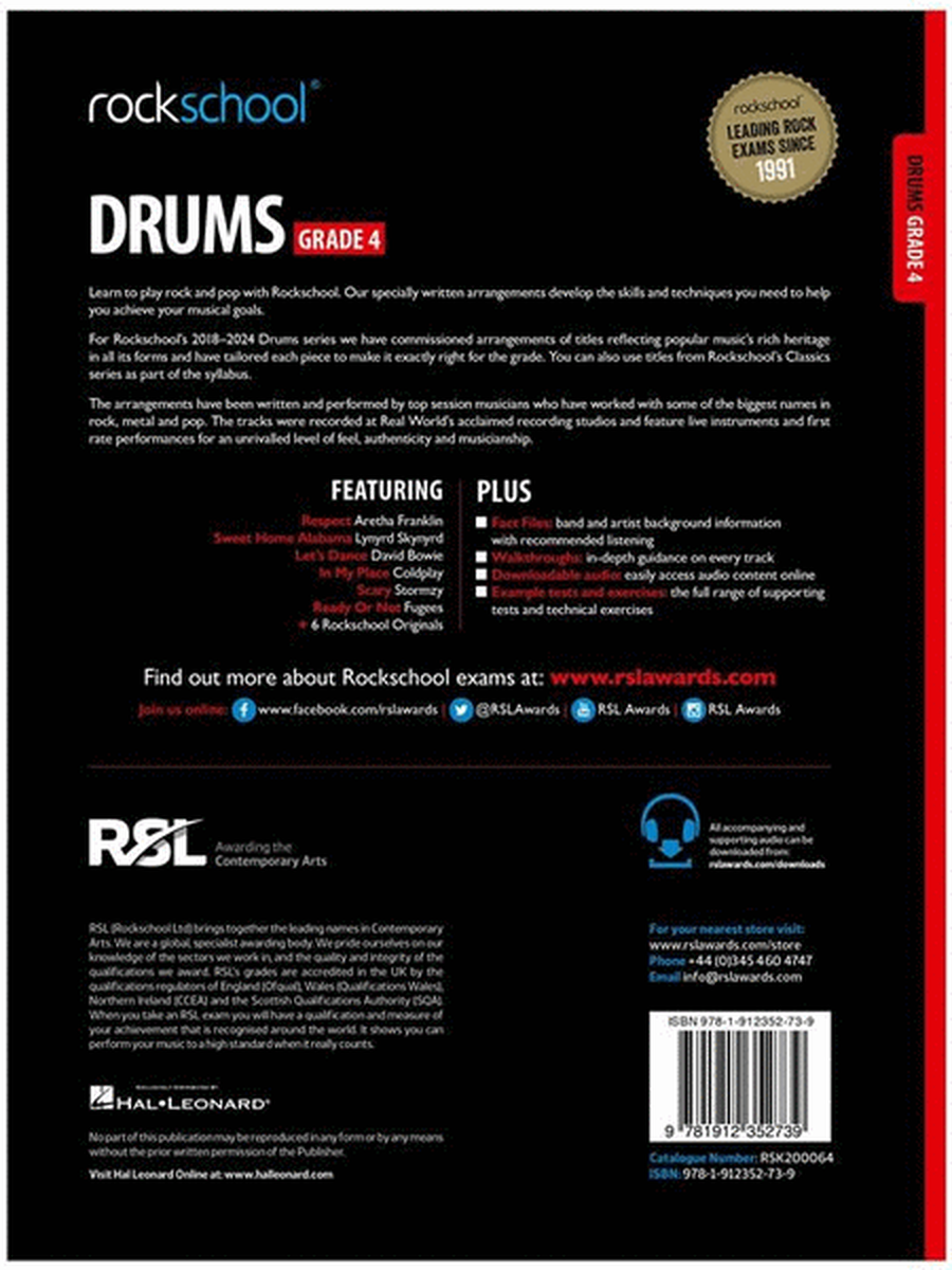 Rockschool Drums Grade 4 (2018)