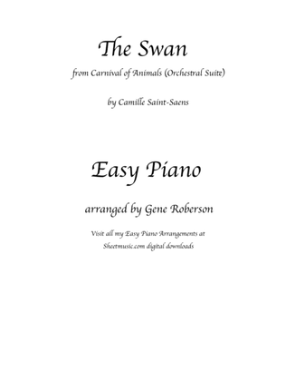 Book cover for The Swan for EASY PIANO