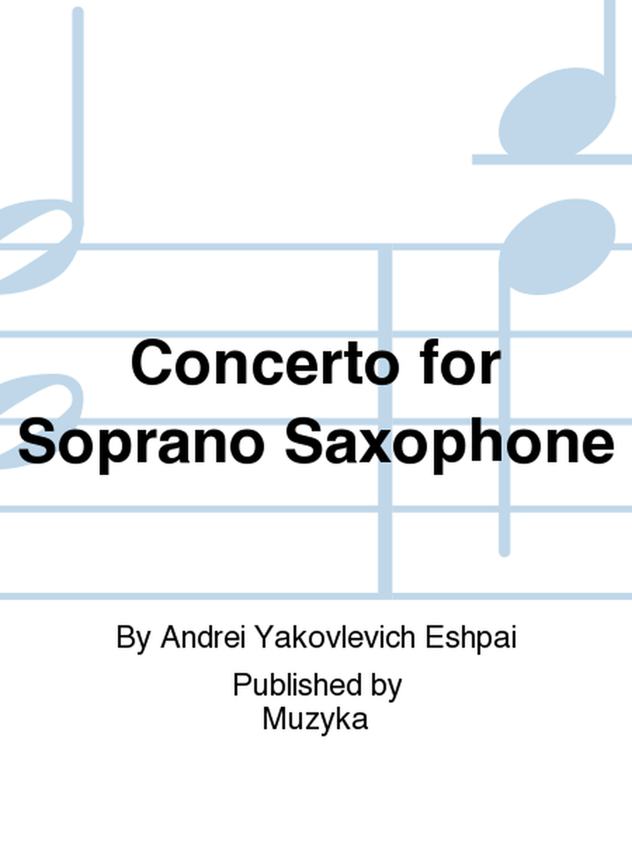 Concerto for Soprano Saxophone