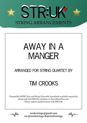Book cover for Away In A Manger (STR:UK String Quartet Version)