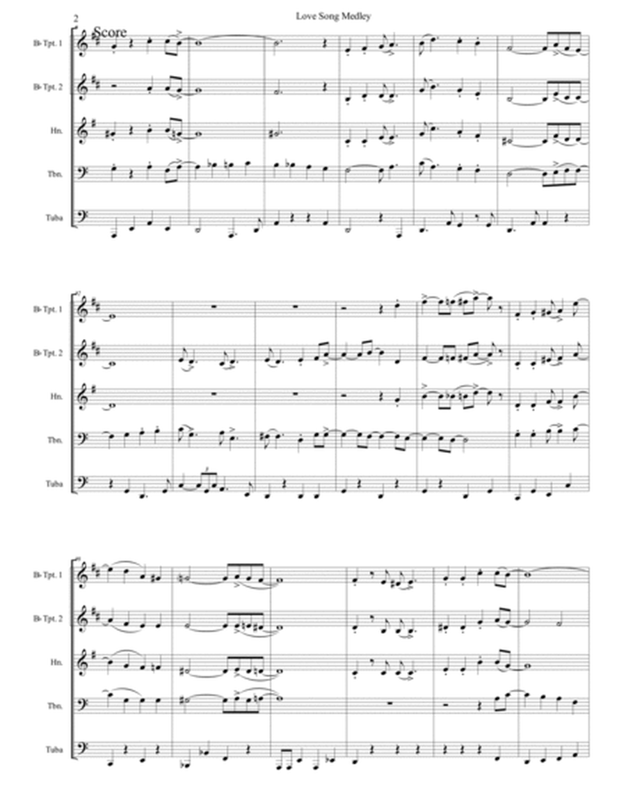 Love Song Medley - For Brass Quintet - Valentine's Day Program image number null