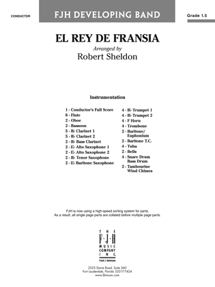 Book cover for El rey de Fransia: Score