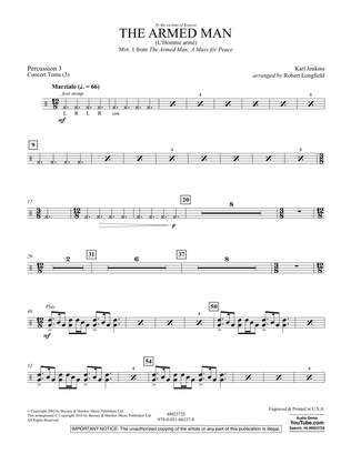 Book cover for The Armed Man (from A Mass for Peace) (arr. Robert Longfield) - Percussion 3