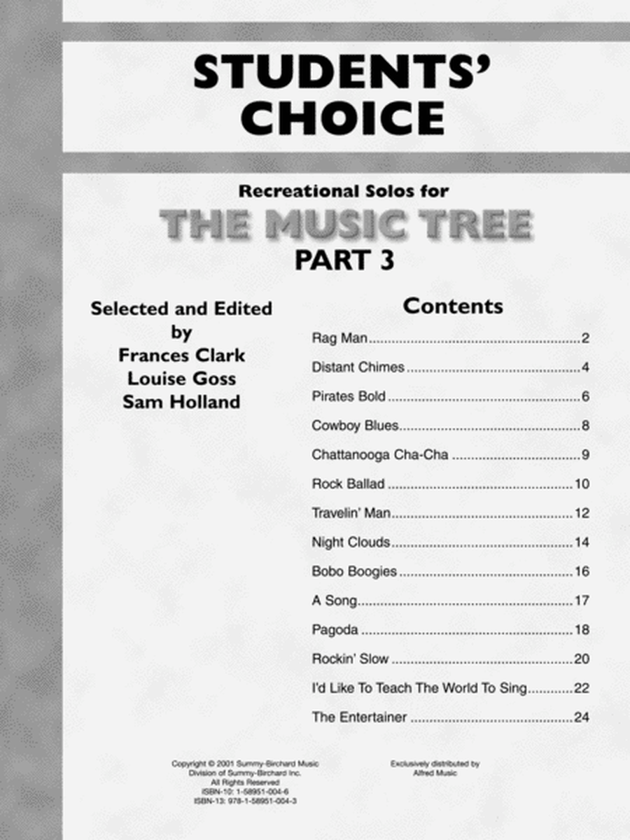 The Music Tree Students' Choice