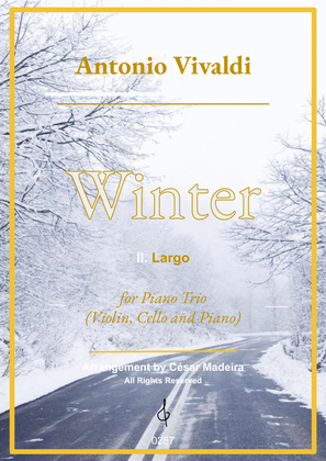 Book cover for Winter by Vivaldi - Piano Trio - II. Largo (Full Score and Parts)
