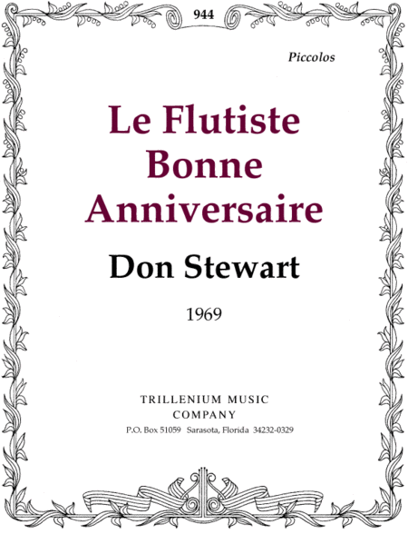 Le Flutiste Bonne Anniversaire