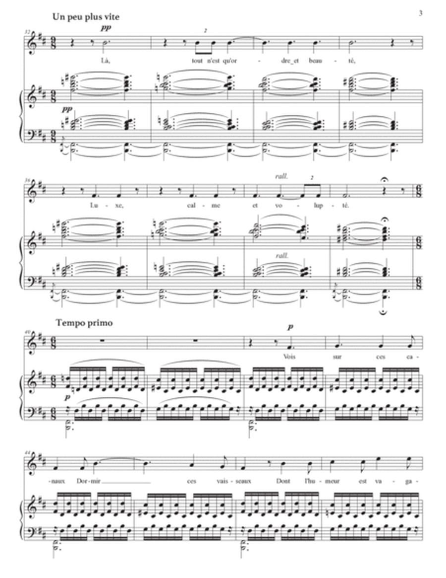 DUPARC: L'invitation au Voyage (transposed to B minor)