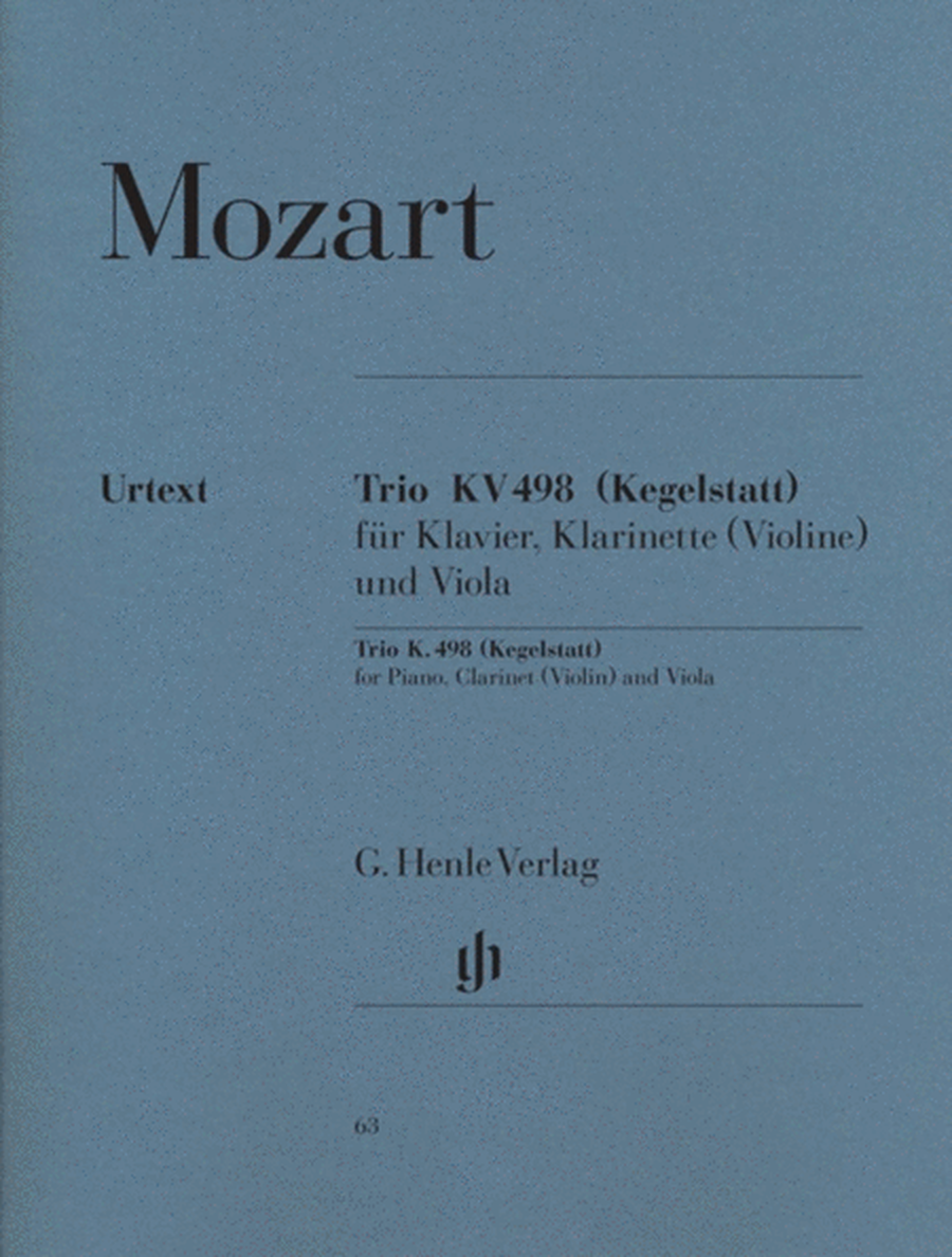 Mozart - Trio E Flat K498 Pno/Cla(Vln)/Vla
