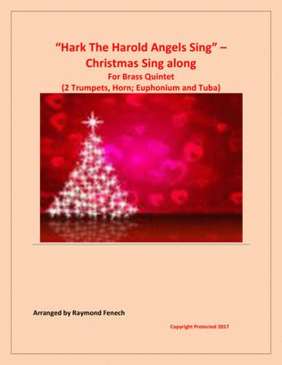 Book cover for Hark! the Herald Angels Sing - Xmas Sing along (For Brass Quintet - 2 Trumpets, Horn, Euph, Tuba)