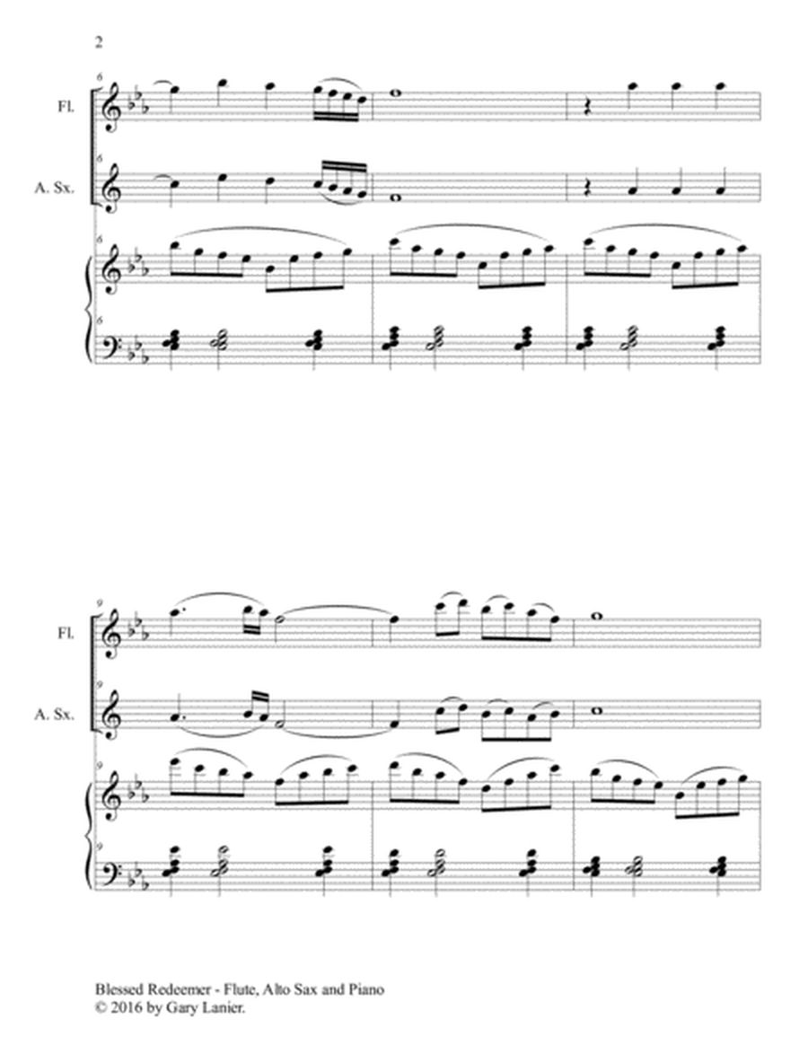 3 FAVORITE HYMNS (Trio - Flute, Alto Sax & Piano with Score/Parts)