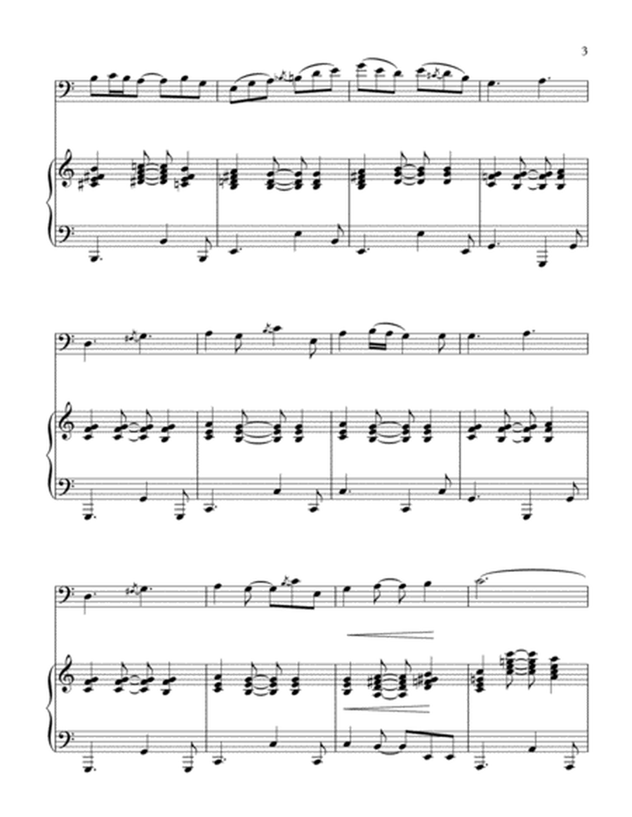Piano Background for "O Holy Night"-Trombone and Piano image number null