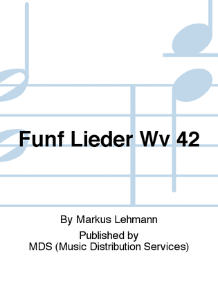 Book cover for Fünf Lieder WV 42