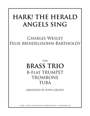 Book cover for Hark! The Herald Angels Sing - Trumpet, Trombone, Tuba (Brass Trio)