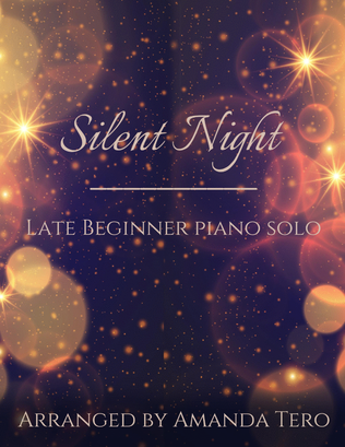 Book cover for Silent Night – Late Beginner/Elementary Christmas Piano Sheet Music Solo