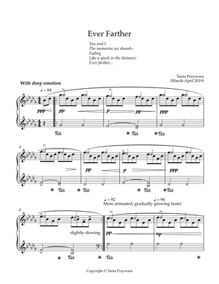 "Ever Farther", Piano Solo by Tania Przywara
