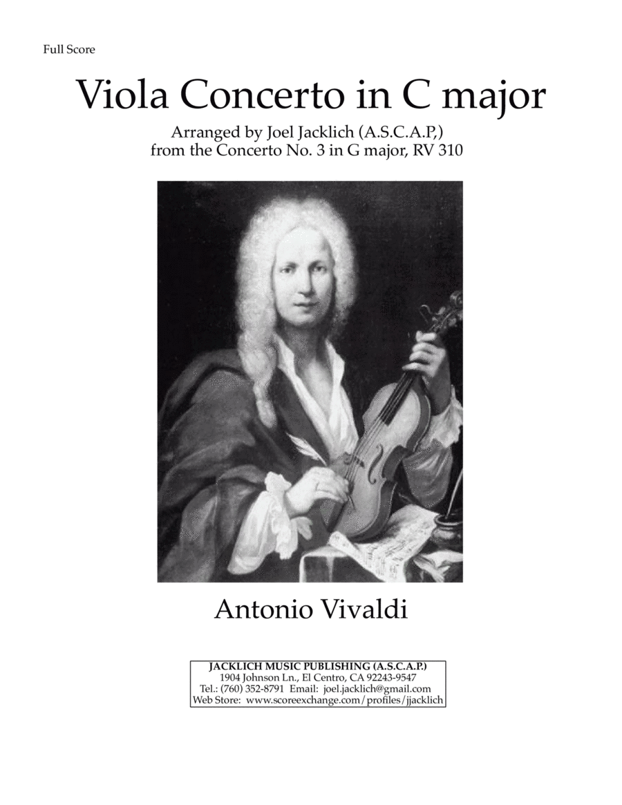 Viola Concerto in C Major (RV 310) image number null