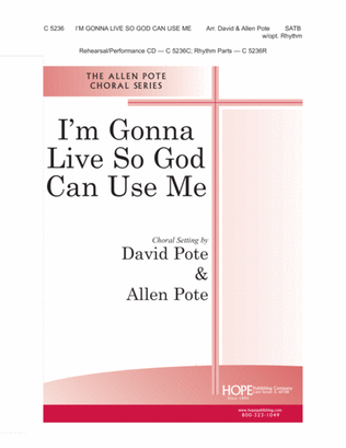 Book cover for I'm Gonna Live So God Can Use Me