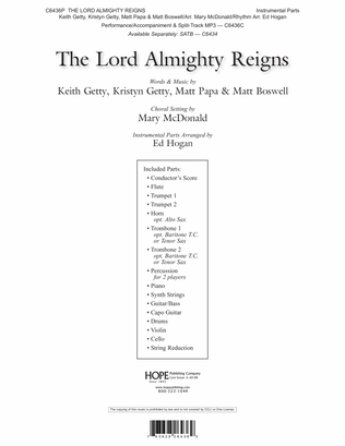 Book cover for The Lord Almighty Reigns