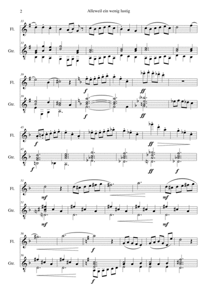 Variations on Alleweil ein wenig lustig for flute and guitar image number null